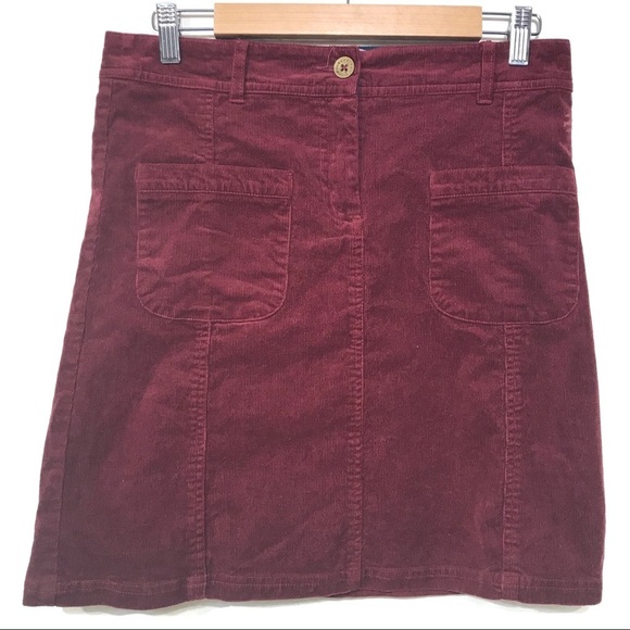 Brakeburn berry colored corduroy skirt size UK 10 - Picture 1 of 8